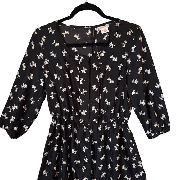 Urban Outfitters Coopertive Dress‎ Size Medium Scottie Dog Black Mini - Picture 3 of 11